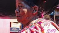 Chichicastenango - Besucherin des Sonntagsmarkts