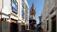 Beliebtes Fotomotiv in Reiseprospekten - Altstadt und Kathedrale in Cartagena