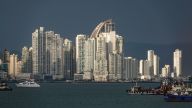 Panama-Stadt - Die imposante Skyline ist Symbol für Steuerflucht, Immobilienspekulation und Geldwäsche.