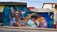 Mural – Wandmalerei in Uruapan, Bundesstaat Michoacán