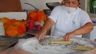 Mais-Tortillas, Nachhaltige traditionelle Küche in der Tortilleria Itanoni, Oaxaca-Stadt